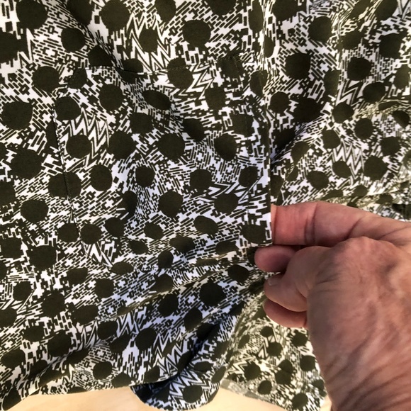 Brown & cream patterned hi-low SS tunic, L, Christopher & Banks - Picture 12 of 12